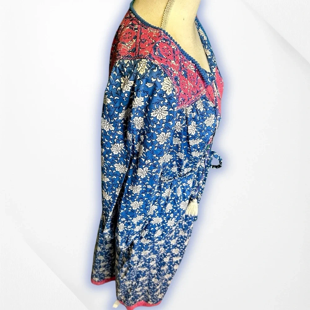 J. Crew ‘Belted Tunic Dress’ in “Night Sky Block Print” for Women Size Medium - Picture 14 of 16